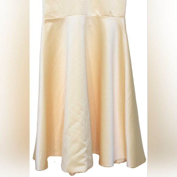 Butter Yellow Mermaid Floor Length Prom Dress Backless Fitted Size S Formal - Picture 10 of 11